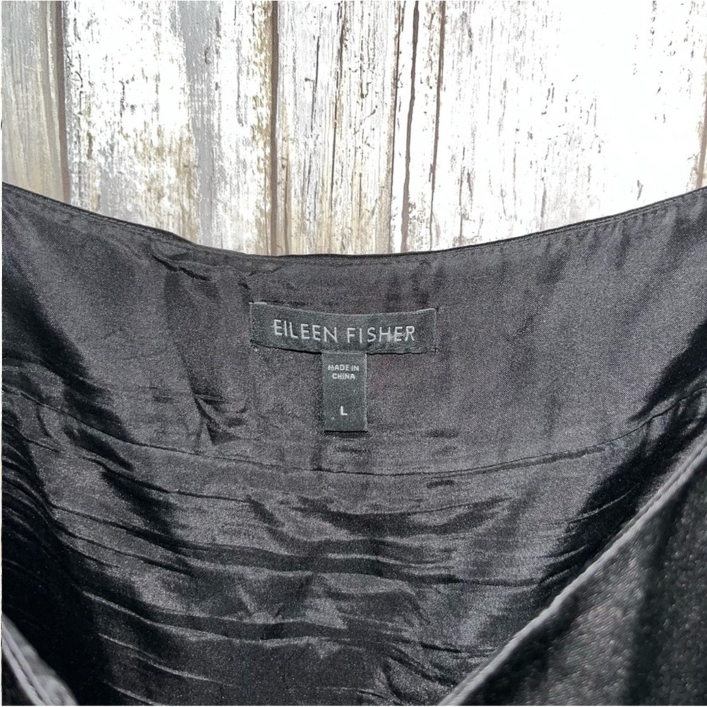 Eileen Fisher Black 100% Silk Tank - Picture 4 of 4